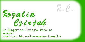 rozalia czirjak business card