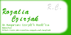rozalia czirjak business card
